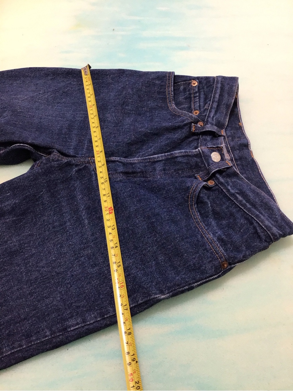 Vintage 1983 Levi’s 501 Women Dark Wash Jeans 26x32 7M Red Care Tag Made in USA - Picture 13 of 15